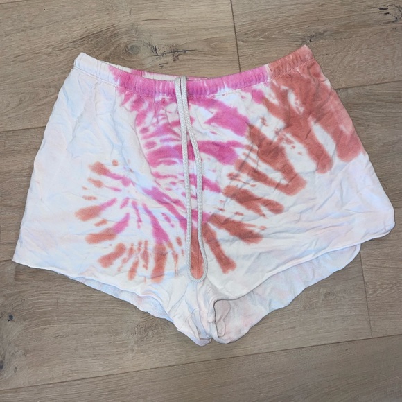 Pink tie dye aerie sweatshorts size small - Picture 1 of 1